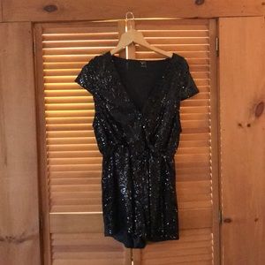 Black Sequin Romper